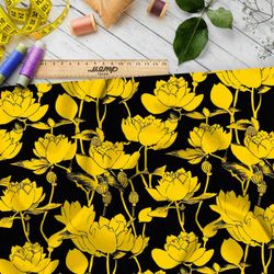 Ткань Ниагара Софт контрастные цветы