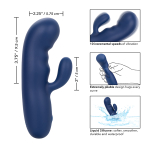 Синий мини вибратор-кролик 16,5см California Exotic Cashmere Silk Duo SE-4364-20-3