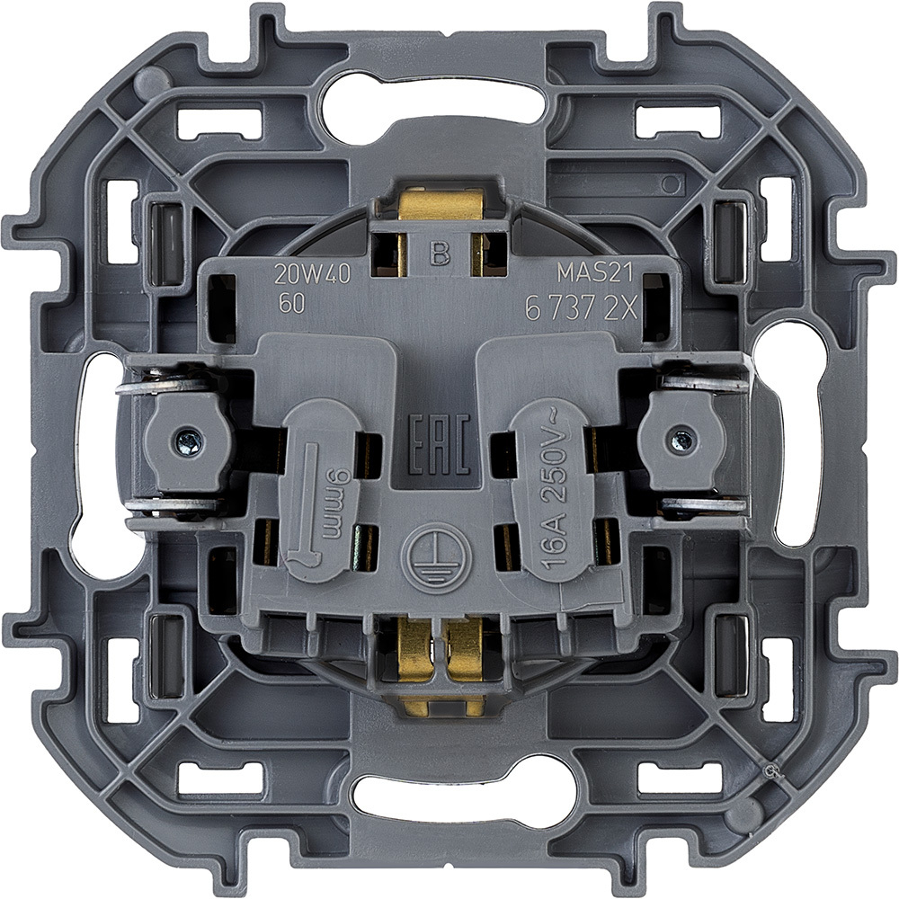 Розетка с заземлением без шторок 16А 250В антрацит Inspiria Legrand