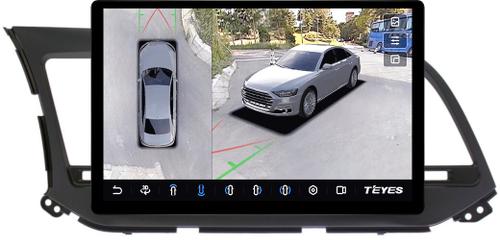 Магнитола для Hyundai Elantra 6 2016-2018 (штатная КЗВ, рамка тип 2) - Teyes CC3-2K-360 монитор 13" 2K QLED на Android 10, Быстрая, CarPlay, 4G SIM-слот, 4 камеры в комплекте