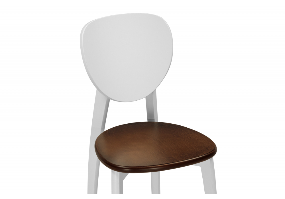 Стул деревянный Woodville Окава белый, миланский орех