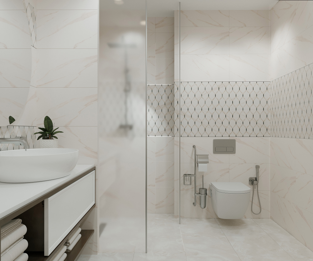Плитка настенная Azori Astra Arabesco 31.5x63 см 1.59 м² матовая цвет кремовый мрамор