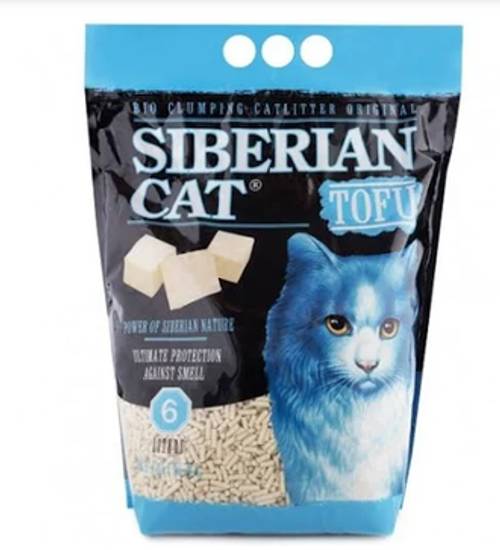 Сибирская кошка Наполнитель биоразлагаемый Тофу оригинальный, 6 л