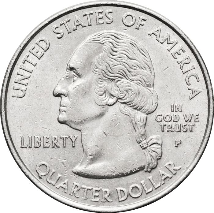 25 центов (1/4 доллара, квотер) 2000 США «Штат Массачусетс» (P) XF