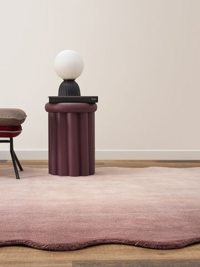 Ковер из шерсти over horizon цвета марсала из коллекции trendy ruffles, 200х300 см