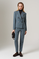 1897 Жакет женский (бирюзово-коричневый)