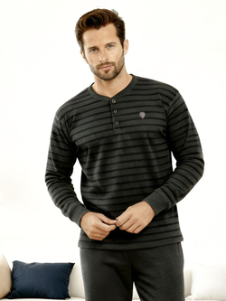 Пижама со штанами с длинным рукавом домашняя одежда костюм