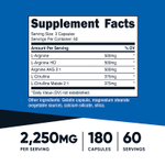 Nutricost, Performance, усилитель оксида азота, 180 капсул