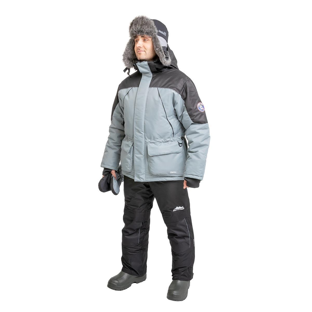 Костюм зимний рыболовный Чарыш Pro, цв.серый р.4XL 10/10 К (T-KSCP-4XL-58/182G) Helios
