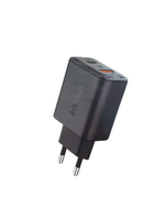 Сетевой адаптер питания DEESPI GaN25 QC3.0+PD25W (черный)
