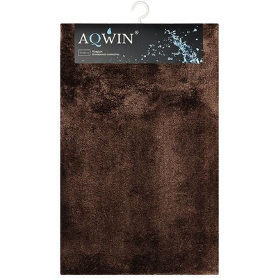 Коврик для ванной, 0.5х0.8 м, ПЭ, корич, Aqwin, Велюр, TR1551CH