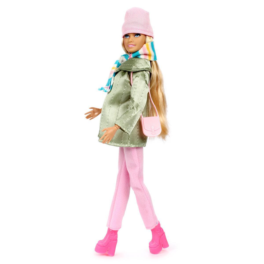 Кукла 29 см София беременная, руки и ноги сгиб, акс, зимняя одежда, кор (Карапуз)