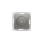 ATLASDESIGN РОЗЕТКА без заземления со шторками, 16А, мех., быстрозажим. клем., СТАЛЬ
