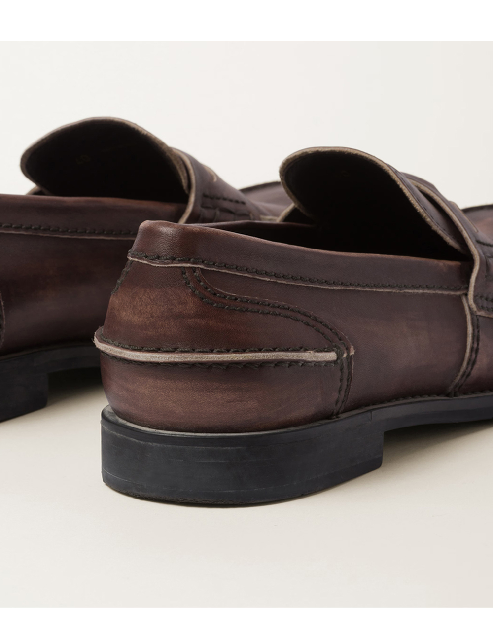 Miu Miu Brushed Leather Loafers "Sepia"