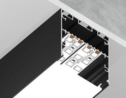 Ambrella Алюминиевый профиль накладной/подвесной "Profile System" 42*45 для светодиодной ленты до 33,4мм Profile System GP3050BK