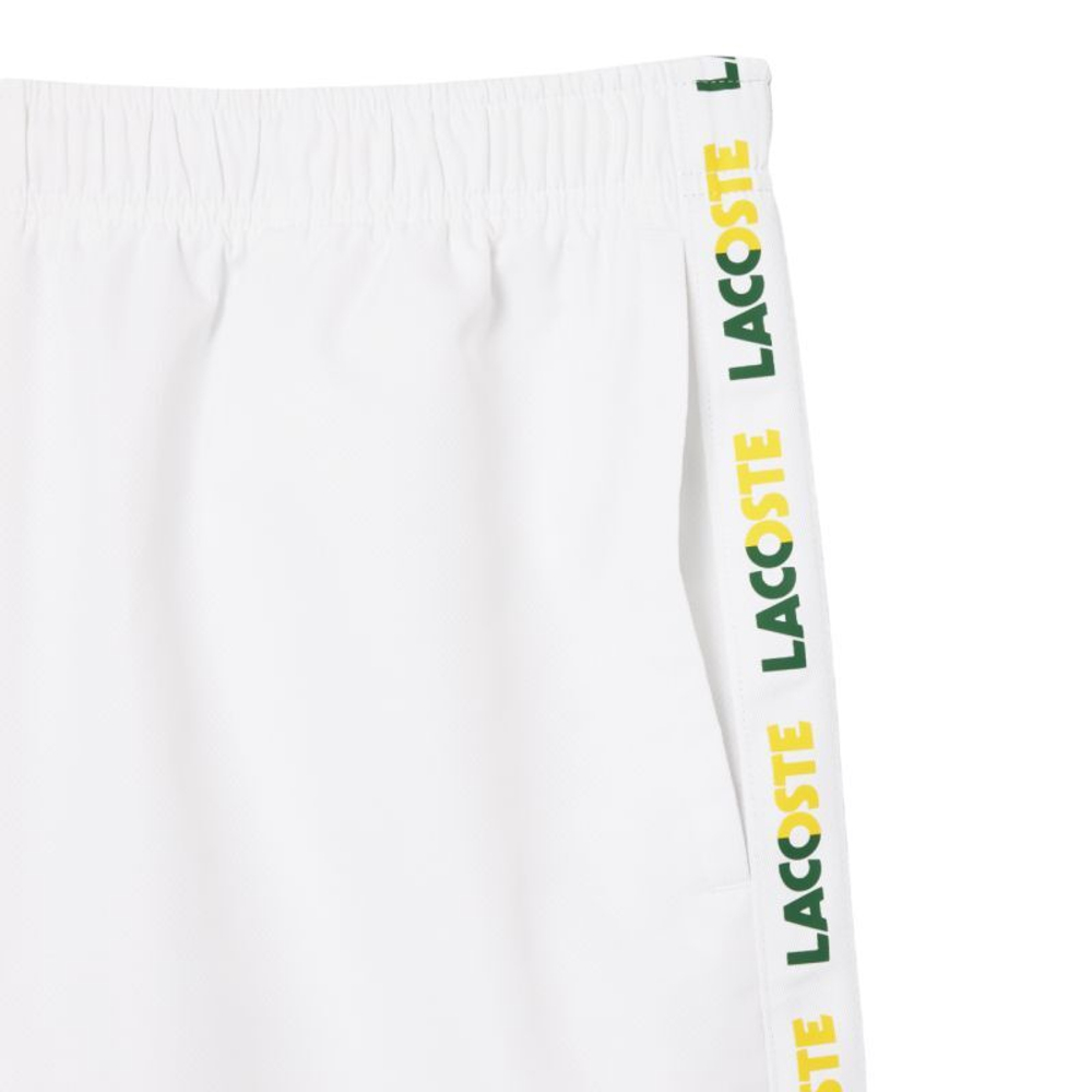 Мужские теннисные шорты Lacoste Sweatsuit Ultra-Dry Regular Fit Tennis Shorts - white/green