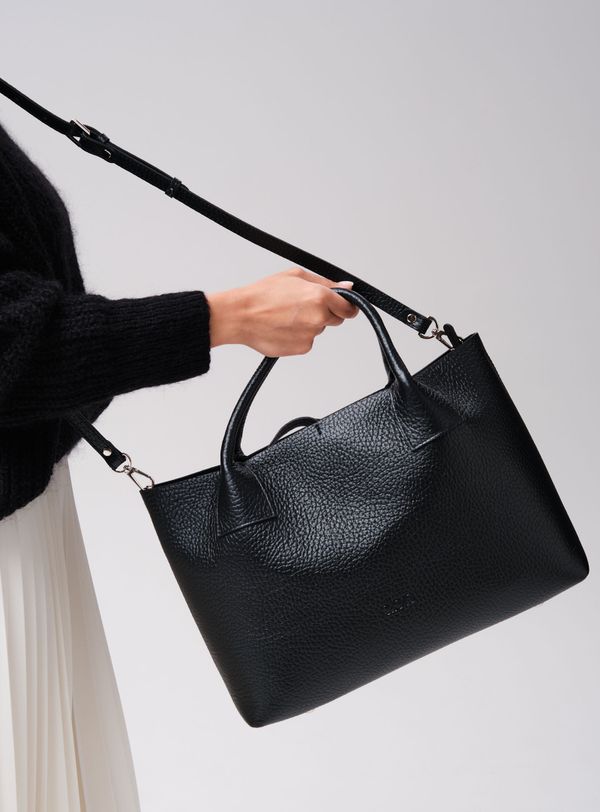 Кожаная сумка Iris DBR 31372 черный соло