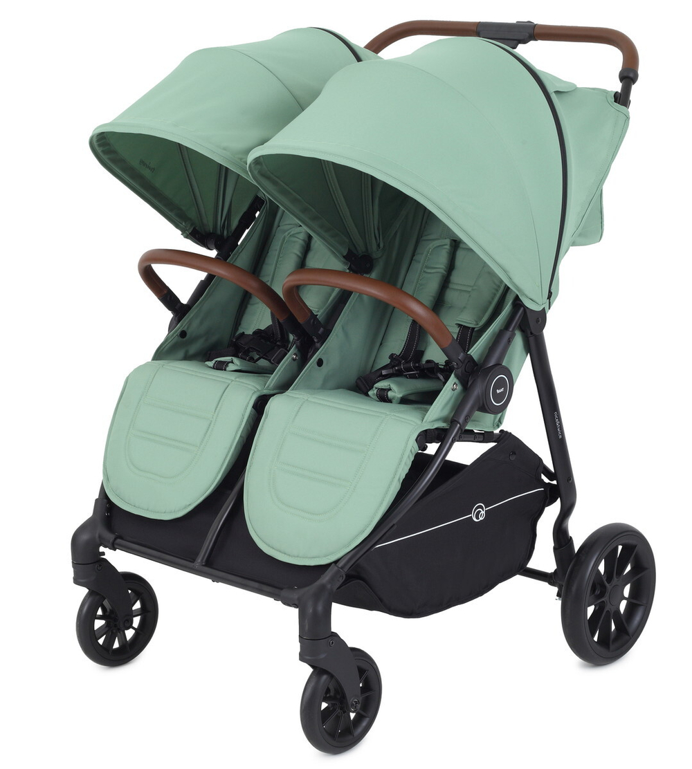 Детская прогулочная коляска для двойни Rant Twinny Wild green