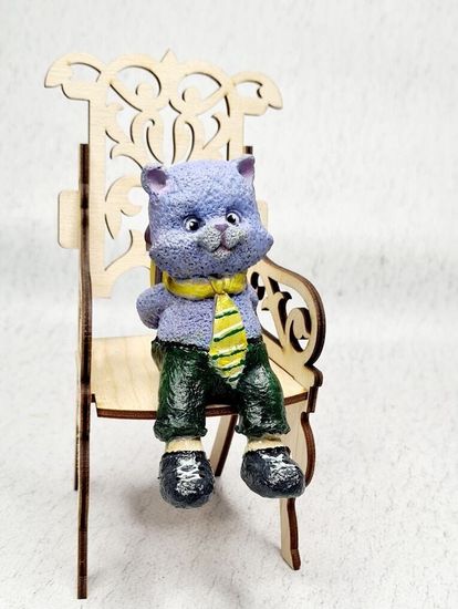 Фигура "Котик с подарком", 10,5 см