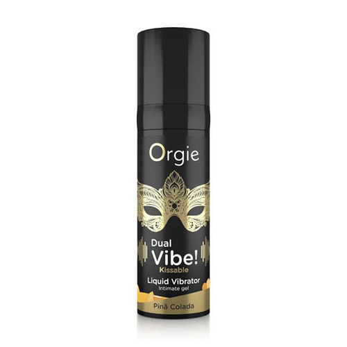 Съедобный гель с эффектом вибрации и вкусом коктейля пина колада Orgie Dual Vibe Pina Colada 15мл