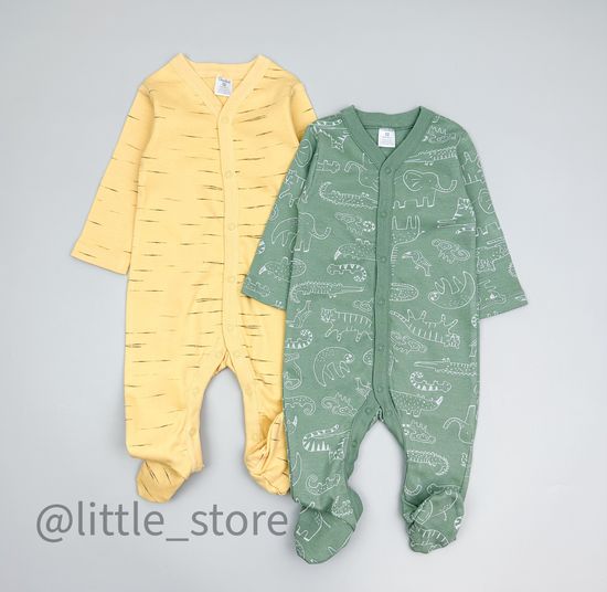 Комплект слипов хлопковых Желтый/зеленый