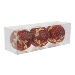 GAEM Набор из 3шт Украшение новогоднее "Шар", D 8 см, L23,5 W8 H8 см