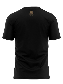 Футболка с принтом Барс «Кто напуган- наполовину побит» (Черный)