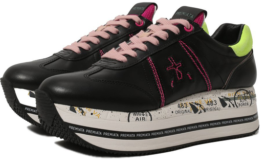 Premiata Beth Черные с розовым