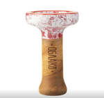 Bowl CLOUD BLACK GLAZE TOP Red Marble