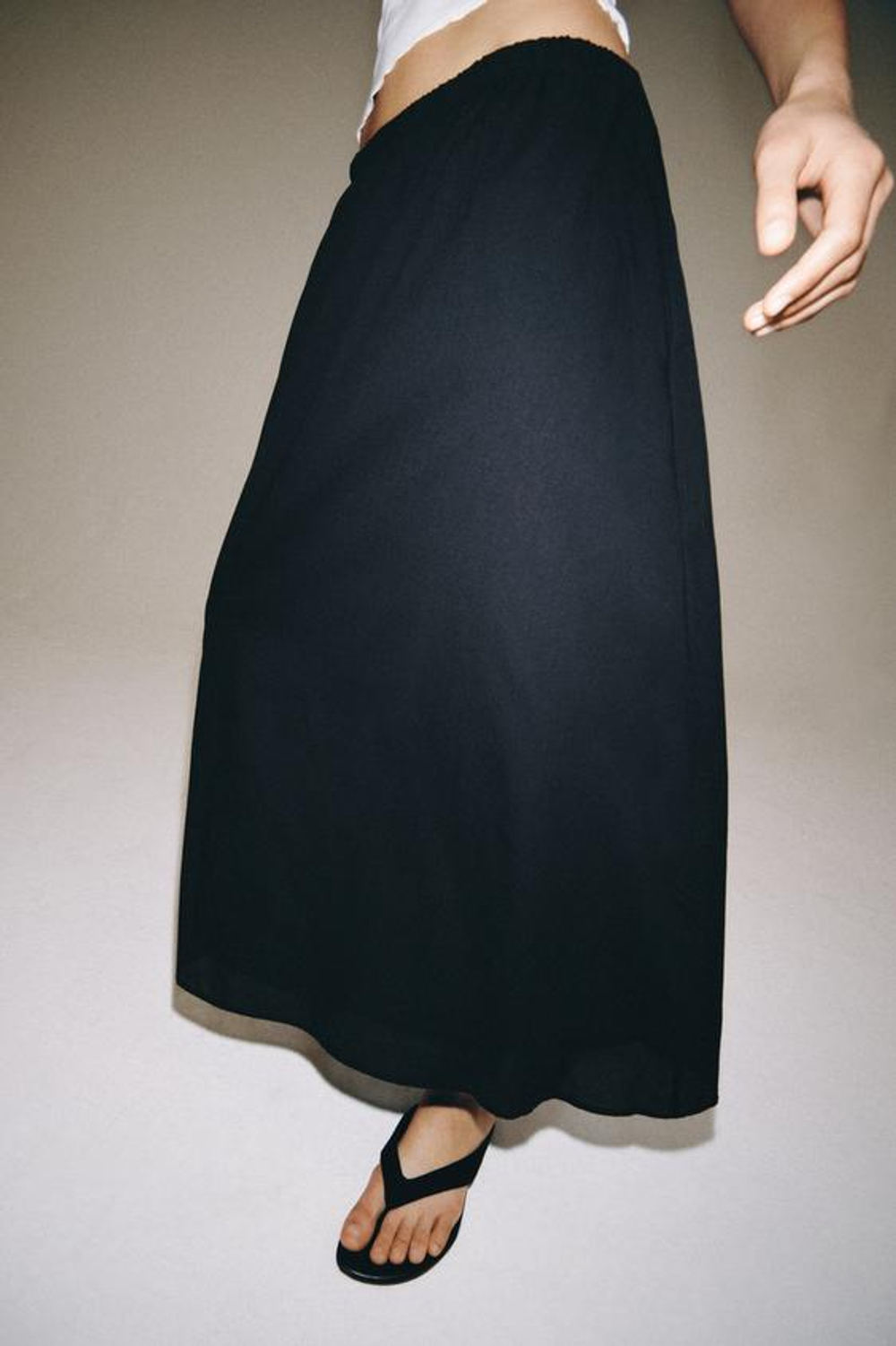 ZARA ДЛИННАЯ ЮБКА — ZW COLLECTION, ЧЕРНЫЙ