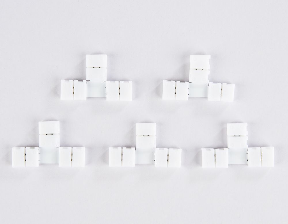 Ambrella Соединитель T для светодиодной ленты 2835 12/24V (2 конт.) GS6901 (5шт) LED Strip GS6901