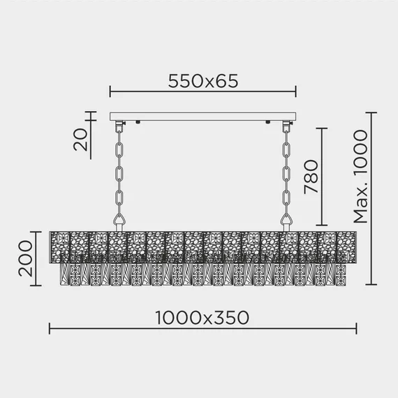 Подвесная люстра MODELUX premium ML.6986.1000P GD