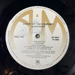 Винтажная виниловая пластинка LP Supertramp Crime Of The Century (Canada 1974)