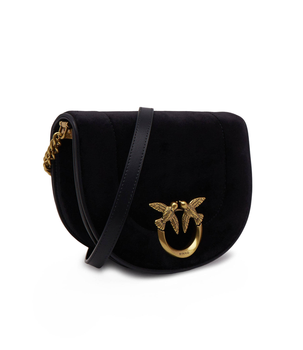 Кожаная сумка через плечо ROUND CLICK MINI VELLUTO LISCI Pinko - черный(101969 A17P)