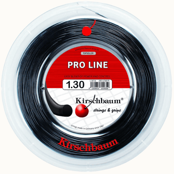 Теннисная струна Kirschbaum Pro Line Black - 1.3 Reel (200 м)