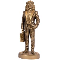 Скульптура Лев Бизнесмен Бронза