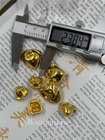 Пуговицы золотистые жатые в винтажном стиле