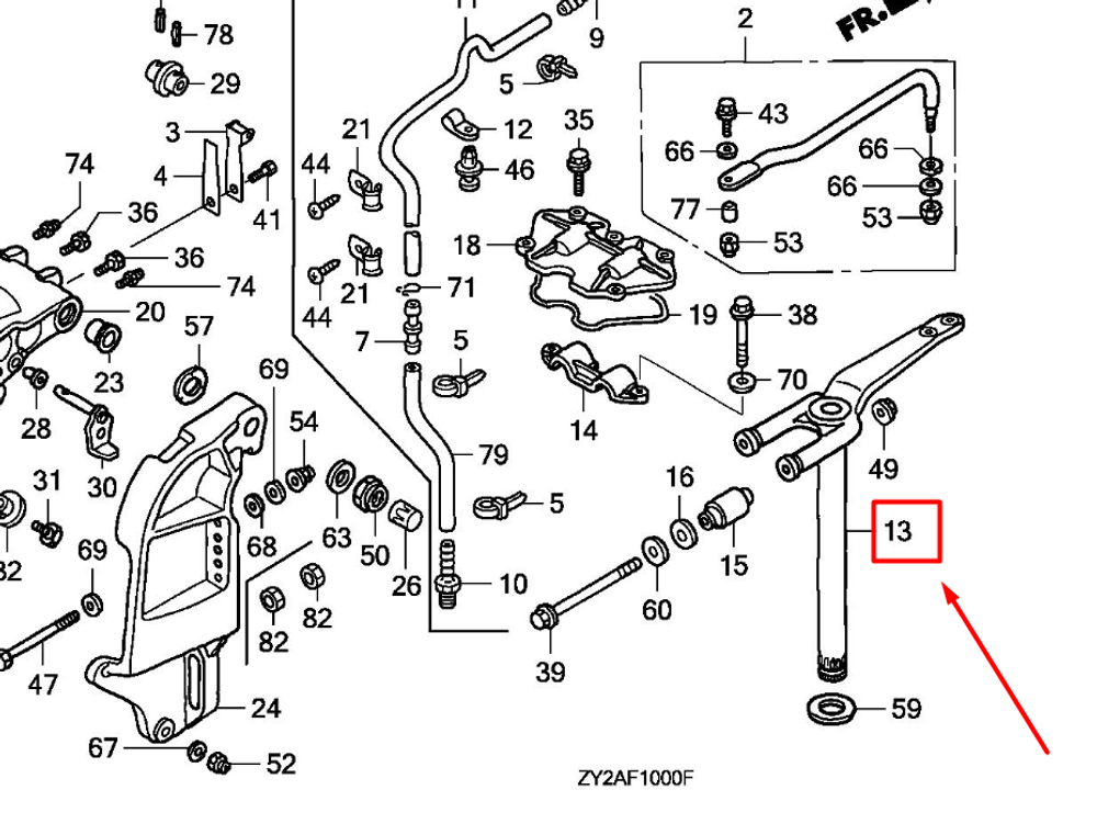 50100-ZVL-000 FRAME, MOUNTING (XL)
