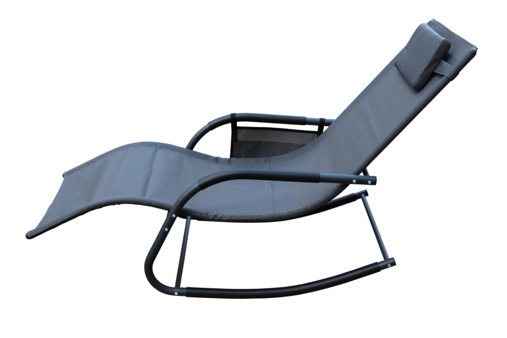 Лежак -качалка Garden Story Джерси текстилен (серый)