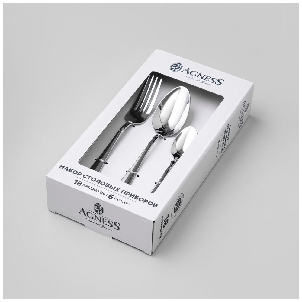 НАБОР СТОЛОВЫХ ПРИБОРОВ SOLE AGNESS 18 ПР., СТАЛЬ 18/0