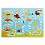 Игра-ходилка, Ракета "Котейкины проказы", 3 +, размер игрового поля 420 х 300 мм, в комплекте кубик, 4 фишки, пакет с европодвесом