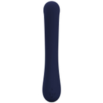 Темно-синий вибратор-кролик с дисплеем Lamar - 22 см. (Цвет: темно-синий)