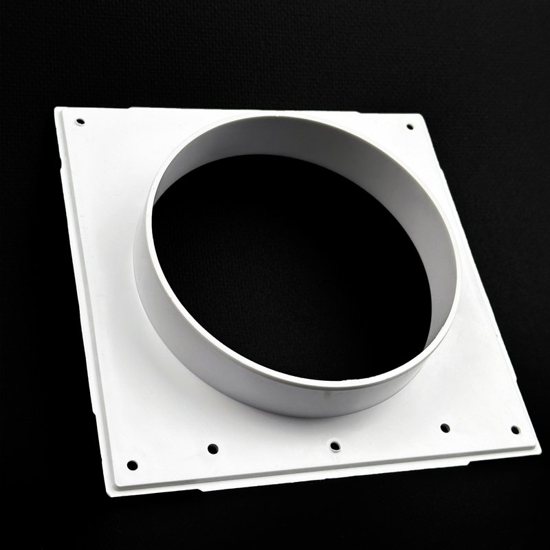 Фланец 168х168 мм квадратный на трубу 125 мм, ФКВ 125 для присоединения воздуховодов