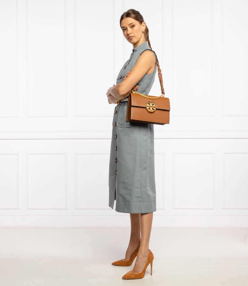 кожаная сумка через плечо miller TORY BURCH - янтарный(81688)