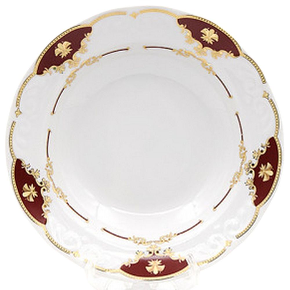Тарелка глубокая 20см "БАРОККО КОРИЧНЕВЫЙ ТОН (Надежда)" 250мл, Беларусь.