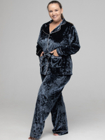 Домашний бархатный костюм (Размер: L) (Цвет: серый)