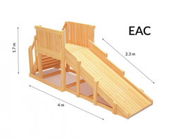 Детская горка TORUDA Север wood-1 (скат 2.3 м)