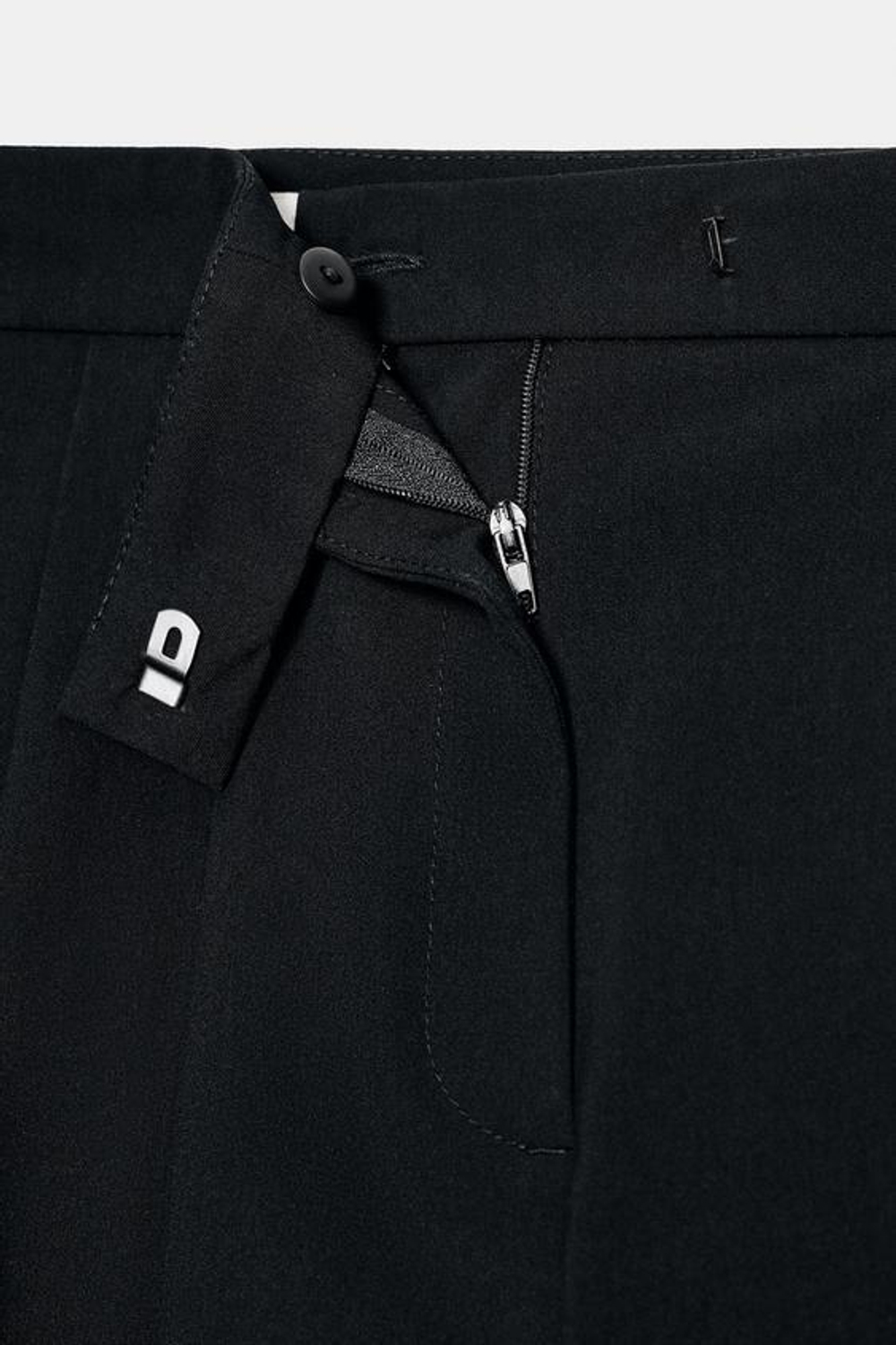 ZARA ШОРТЫ-БЕРМУДЫ С КРУЖЕВОМ, ЧЕРНЫЙ