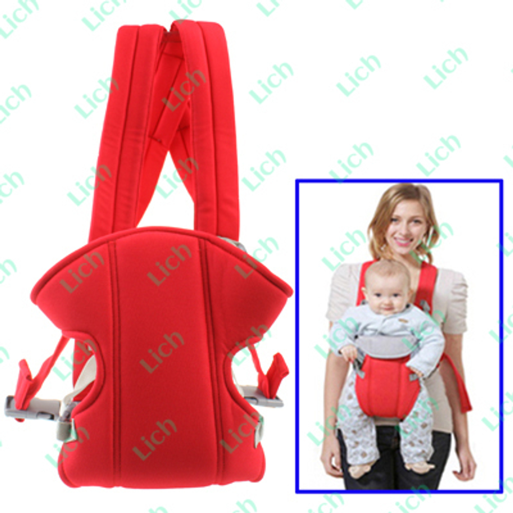 Рюкзак-кенгуру однотонный с контрастными ремнями