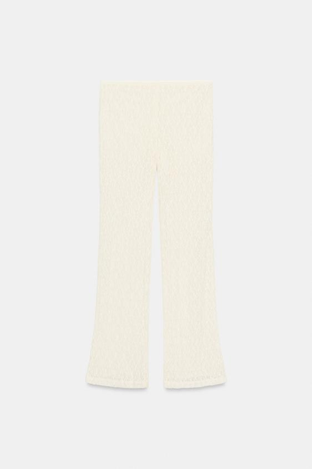 ZARA КРУЖЕВНЫЕ БРЮКИ, ЭКРЮ